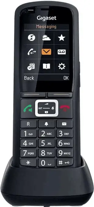 Telefon DECT, Gigaset, R700HP (S30852-H2976-R102), dorëz pa tel me bazë karikimi, zi
