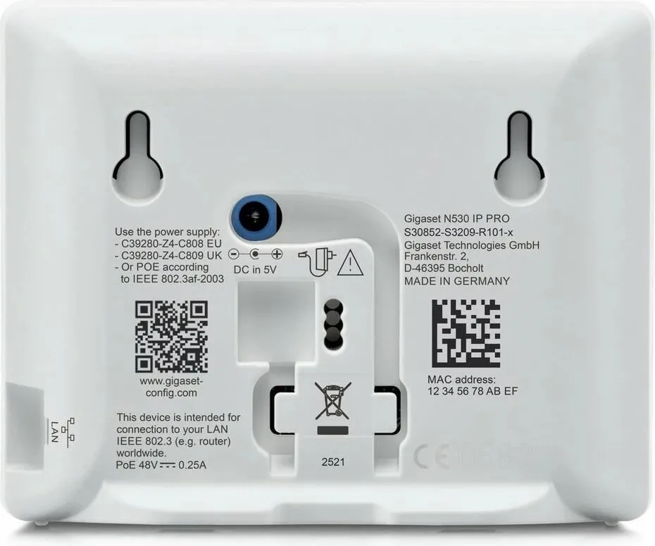 Bazë DECT Gigaset N530 IP PRO, VoIP, e bardhë - 4