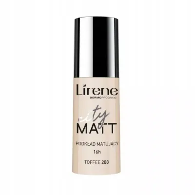 Krem pudër Lirene City Matt, Toffee 208, 30 ml - 1