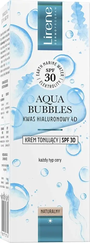 Krem tonues për femra Lirene Aqua Bubbles SPF30, 30ml