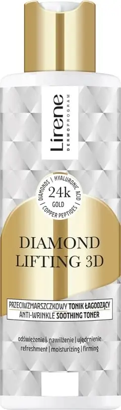 Tonik për fytyrë Lirene Diamond Lifting 3D Anti-Wrinkle Soothing për femra, 200ml