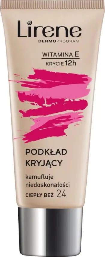 Krem pudër Lirene COMPLETE COVERAGE, Warm Beige 24, 30 ml