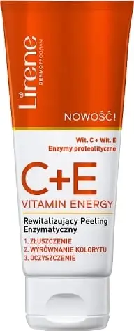 Peeling enzimatik për fytyrë Lirene C+E Vitamin Energy për femra, 75ml