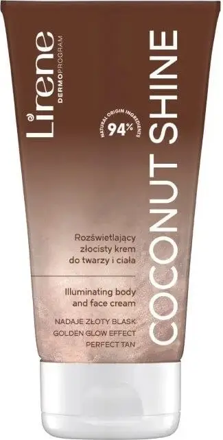 Krem trupi vetënxirës Lirene Coconut Shine, ndriçues, 150 ml