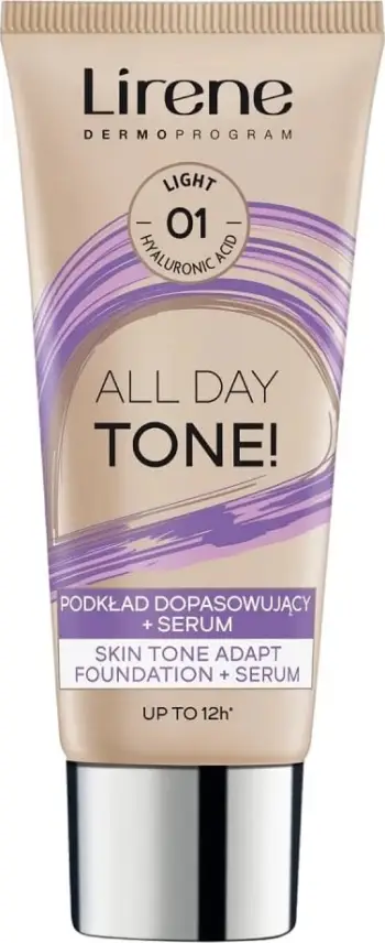 Fondatinë Lirene All Day Tone Adapting Foundation Serum Light, për lëkurë të çelët