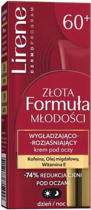 Krem për sy Lirene Golden Youth Formula, zbutës dhe ndriçues, 15ml