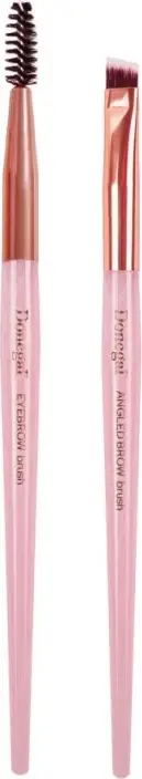 Furça dhe spoolie për vetulla dhe qerpikë Donegal Mineral Pink për femra, 2 copë, pink