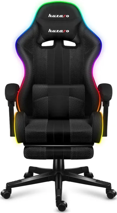 Karrige lojërash HUZARO Force 4.7, RGB Mesh, e zezë - 2