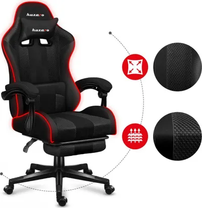Karrige lojërash HUZARO Force 4.7, RGB Mesh, e zezë - 10