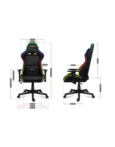 Karrige lojërash HUZARO Force 6.3 RGB Mesh, e zezë - 8