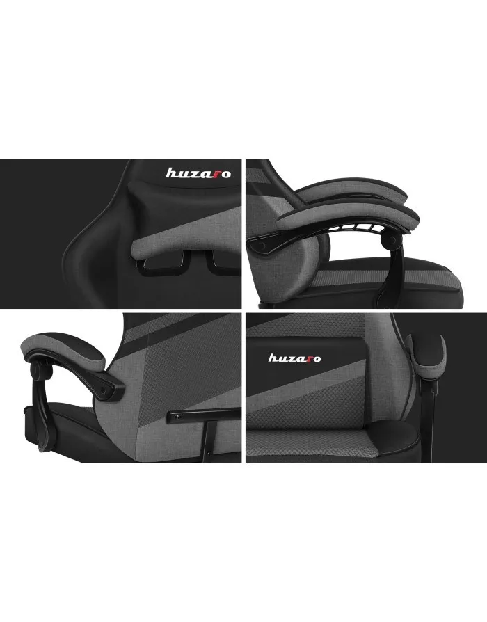 Karrige lojërash Huzaro Force 4.4 Mesh, 130kg, e hirtë - 7
