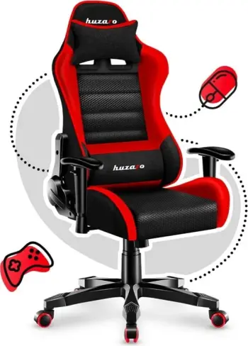 Karrige lojërash për fëmijë Huzaro Ranger 6.0 Red Mesh, e kuqe
