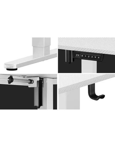 Tavolinë elektrike Huzaro Hero 8.2, 120x60 cm, 80kg, e bardhë - 4