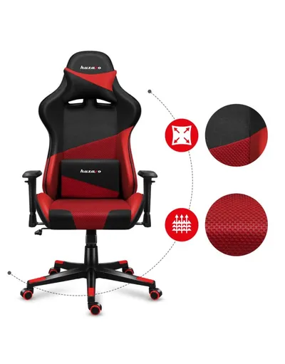 Karrige lojërash Huzaro Force 6.2, 130kg, e kuqe - 4