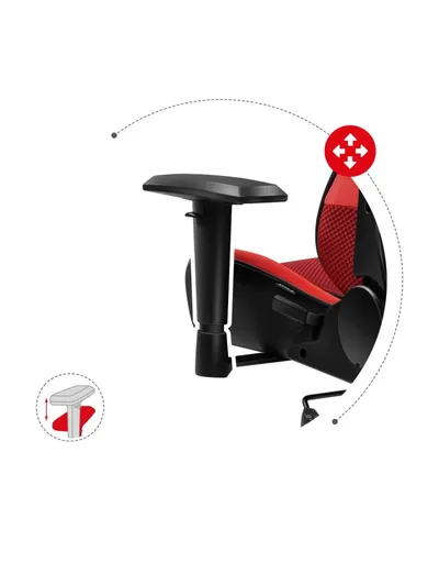 Karrige lojërash Huzaro Force 6.2, 130kg, e kuqe - 5