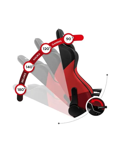 Karrige lojërash Huzaro Force 6.2, 130kg, e kuqe - 6