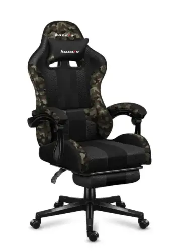 Karrige gaming Huzaro Force 4.7 Camo Mesh, ergonomike, me mbështetëse këmbësh, kamuflazh