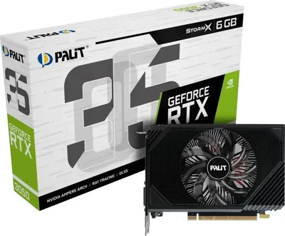 Kartelë grafike Palit GeForce RTX 3050 StormX, 6 GB, e zezë - 1