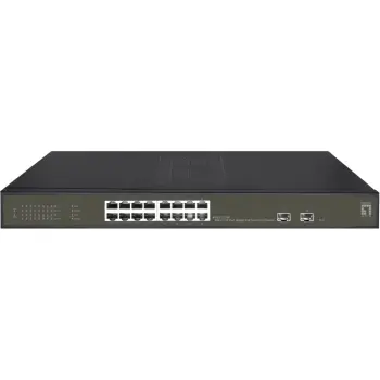 Switch 16x GE GES-2118P 2xGSFP 19″ 230W 16xPoE+