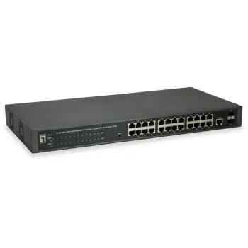 Switch 24x GE GEP-2652 2xGSFP 19″ 370W 24xPoE+