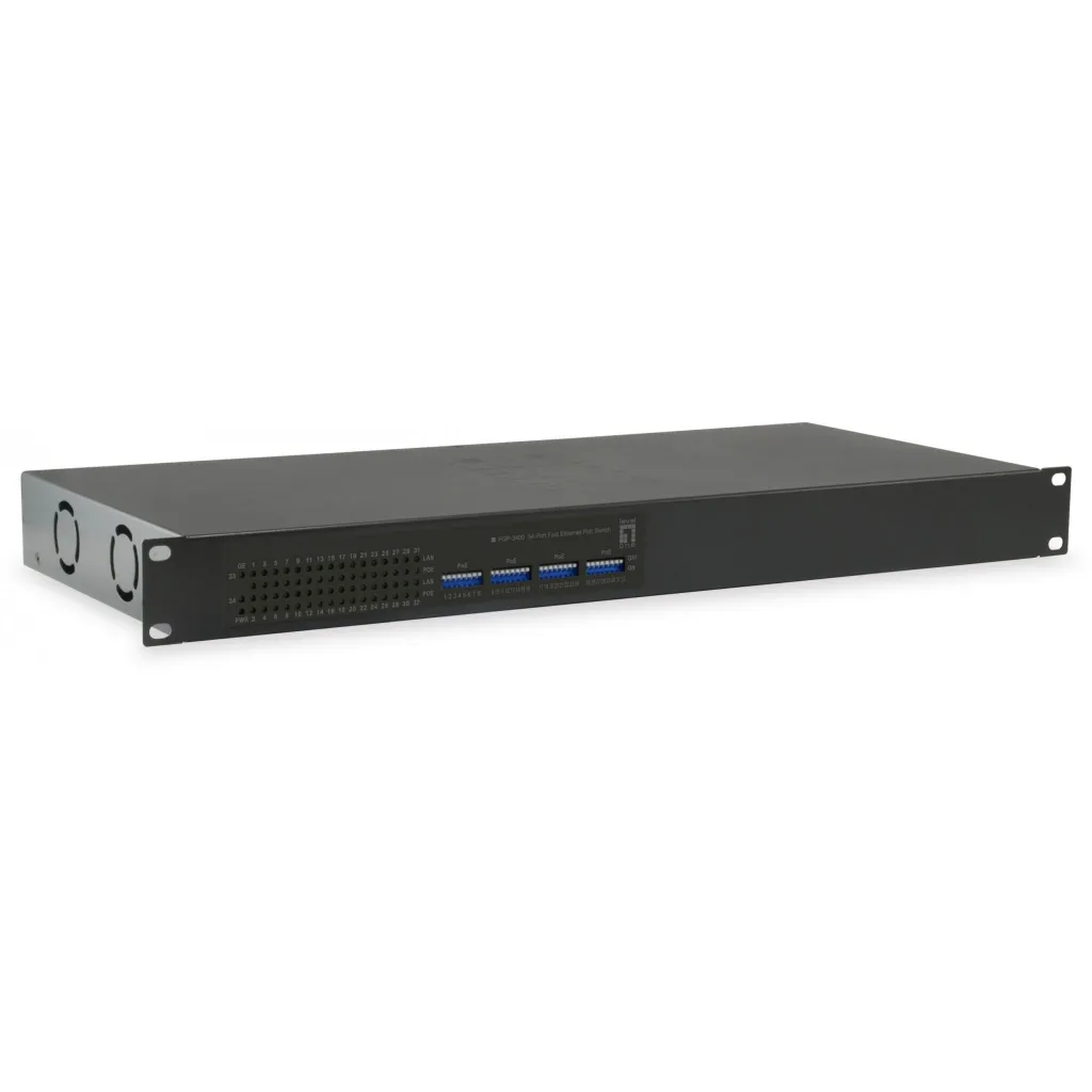 Switch 34x FE FGP-3400W250 2xGE 19″ 250W 32xPoE - 1