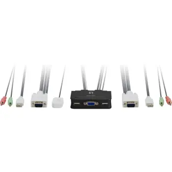 LevelOne KVM Switch / 2x USB + Audio