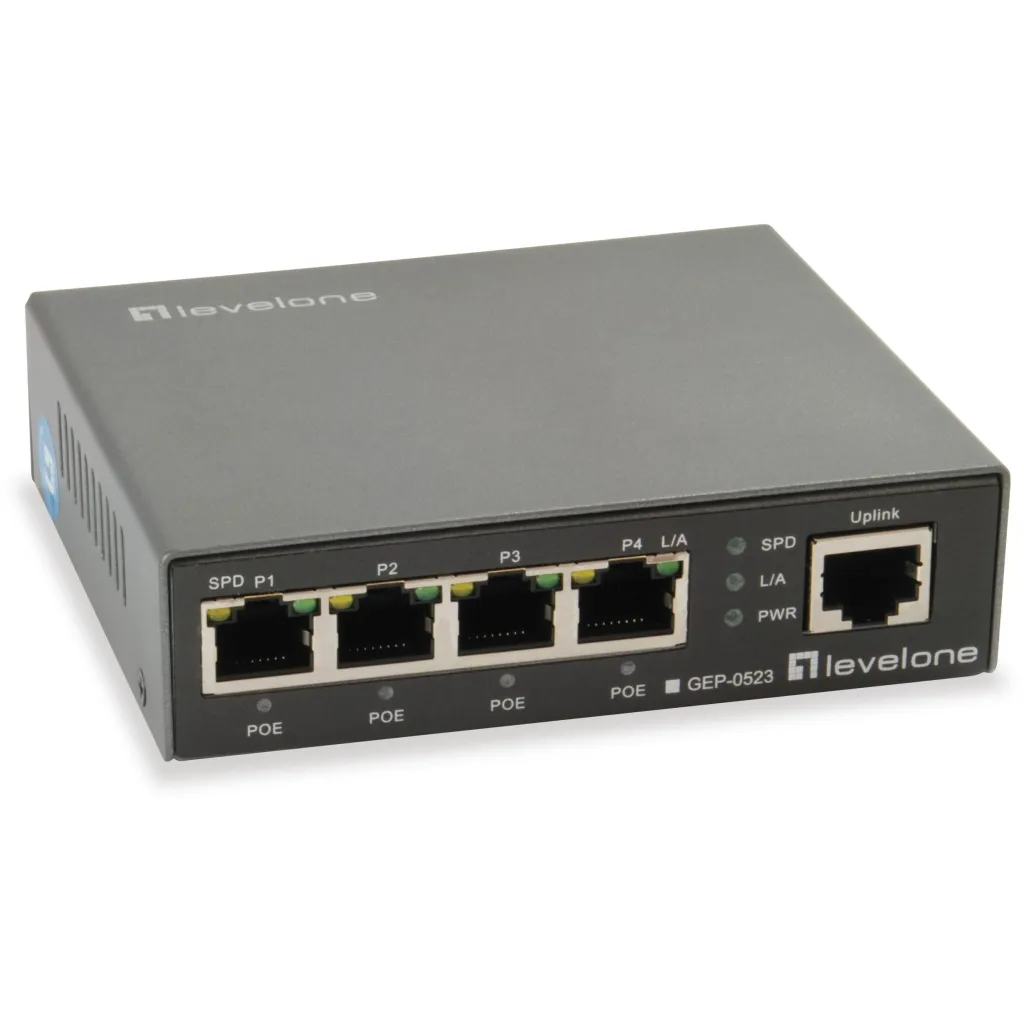 Switch 5x GE GEP-0523 60W 4xPoE+ - 1