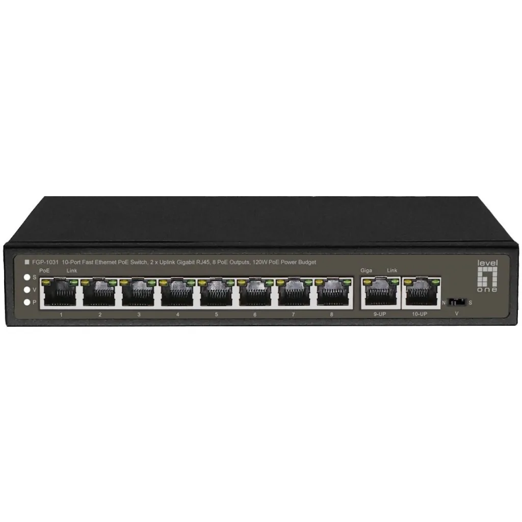 Switch 8x FE FGP-1031 2xGE 120W 8xPoE+ - 1