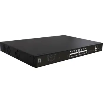 Switch 16x GE GEP-2021 2xGE 2xGSFP 19″ 270W 16xPoE+