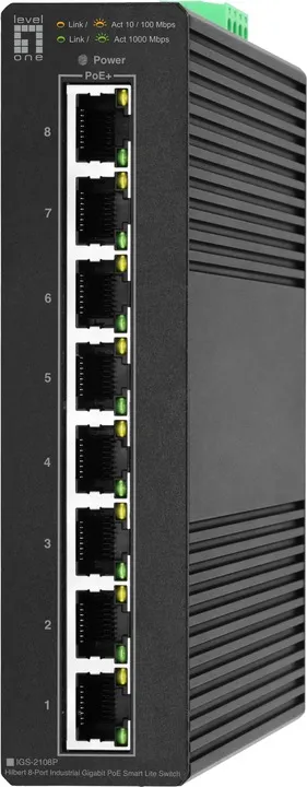 Switch 8x GE IGS-2108P 8xPoE Outputs schwarz - 1