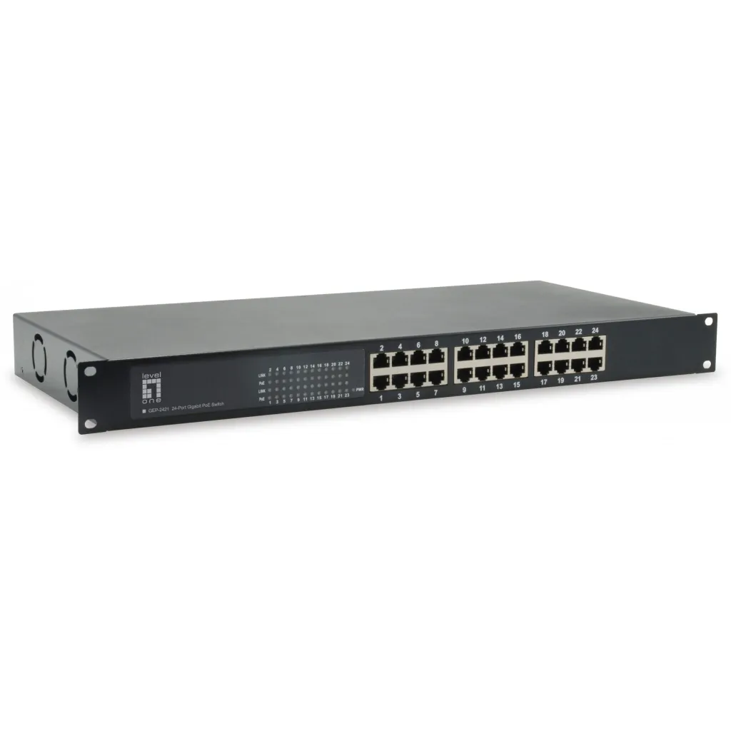 Switch 24x GE GEP-2421W630 19″ 630W 24xPoE - 1
