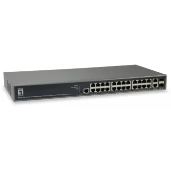Switch 26x GE GEP-2682 2xGSFP 19″ 370W 24xPoE