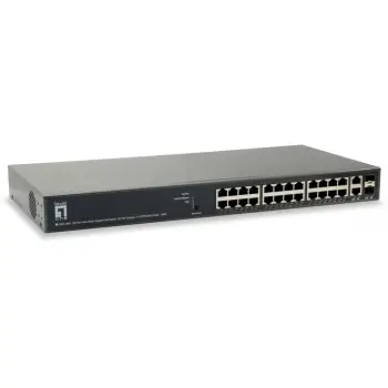 Switch 26x GE GEP-2651 2xGSFP 19″ 185W 24xPoE+