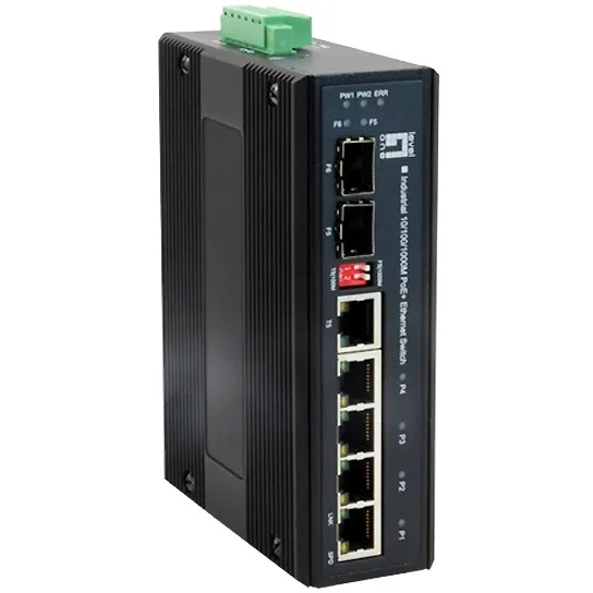 Switch 4x FE IES-0610 2xGSFP 126W 4xPoE - 1