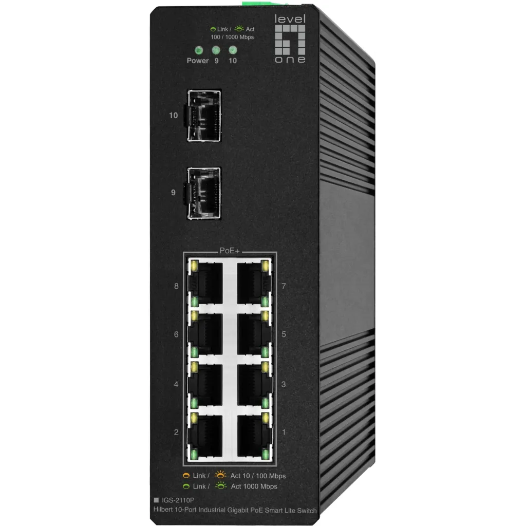 Switch 10x GE IGS-2110P 2xSFP. 8x PoE Outputs - 1