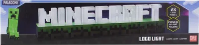 Lampë nate Paladone Minecraft Logo PP8759MCF, LED, USB, shumëngjyrëshe - 1