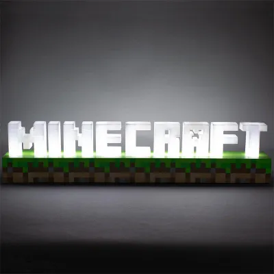 Lampë nate Paladone Minecraft Logo PP8759MCF, LED, USB, shumëngjyrëshe - 3
