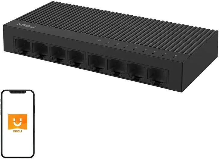 Switch rrjeti IMOU SF108C, 8 porta LAN, 100 Mbps, i zi - 1