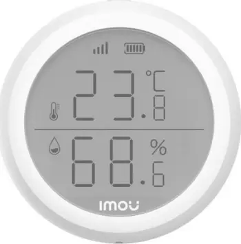 Senzor temperature dhe lagështie IMOU, Zigbee, jetëgjatësi baterie mbi 1 vit, i bardhë