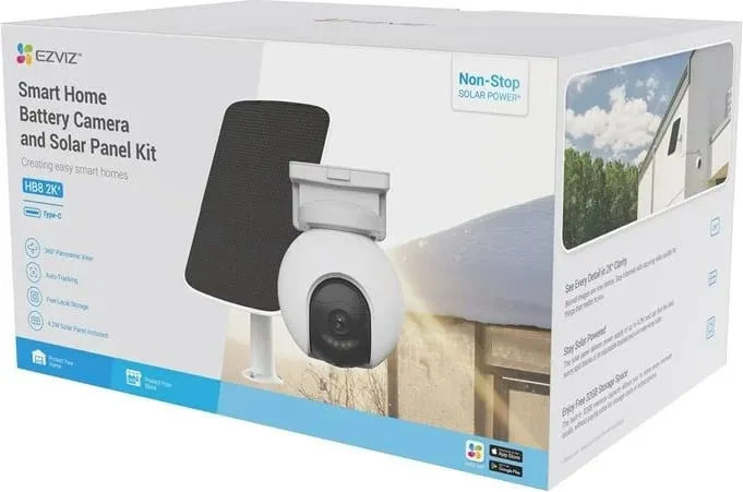 Kamerë IP Ezviz HB8 + Panel Diellor, 2K, Pan & Tilt - 12