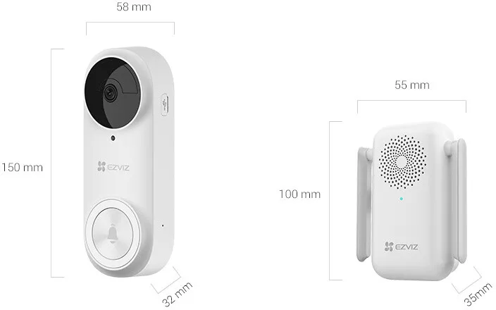 Zile me video EZVIZ DB2, 3Mpix - 2