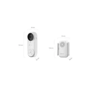 Kamerë E Jashtme Me Wireless Ezviz DB2 2K , Bardhë