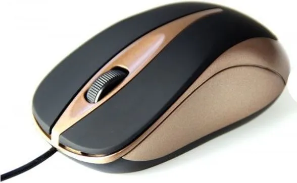 Maus Media-Tech Plano, me kabllo, USB, i zi dhe i artë - 1