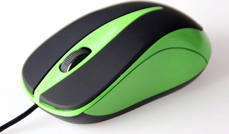 Maus Media-Tech MT1091G, me kabllo, USB, i zi dhe i gjelbërt - 2
