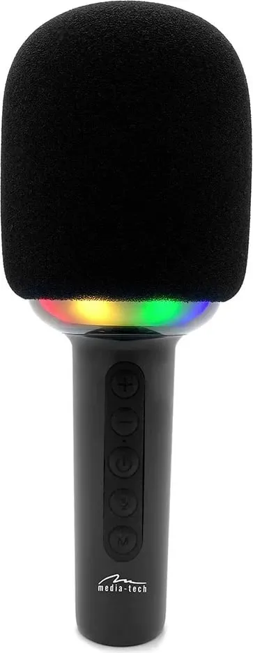 Mikrofon karaoke Media Tech MT399 me Bluetooth, i zi - 9
