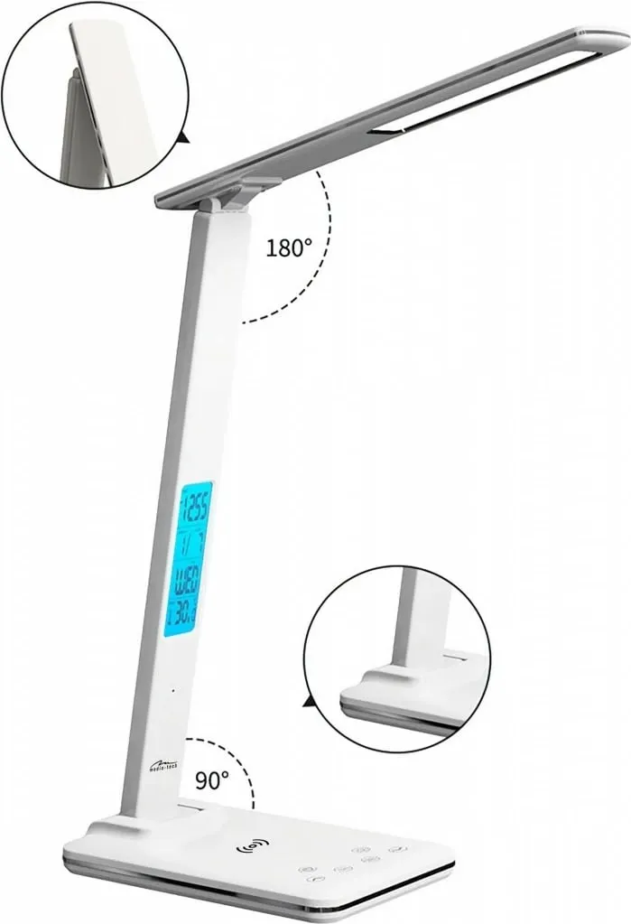 Llambë tavoline Media-Tech LEDITOU MT222, LED, karikues wireless 15W, e bardhë - 10
