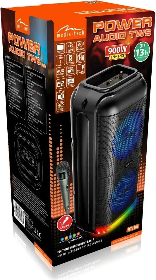 Boks Media-Tech MT3183, Bluetooth, 50 W, i zi - 5