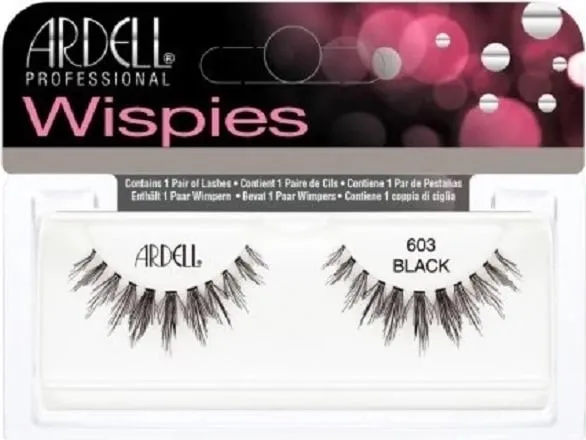 Qerpikë artificial Ardell Wispies 603 për femra, e zezë, 1 copë - 1