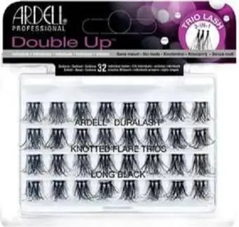 Set qerpikësh artificial Ardell Double Up, 32 tufa, të zi