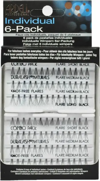 Qerpikë të rremë në kllastera Ardell Individual Combo Pack për femra, 56 copë, black